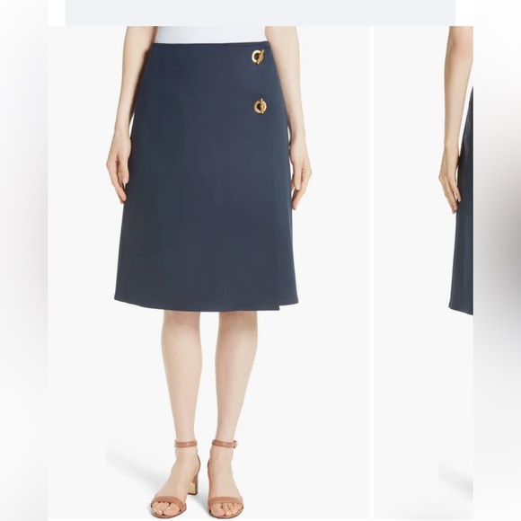 Tory Burch Ruth Skirt Navy New with tags - Picture 4 of 7